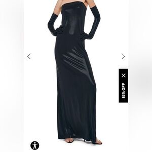 NWT strapless gown Norma Kamali Black Strapless Maxi Dress ($290 retails)
